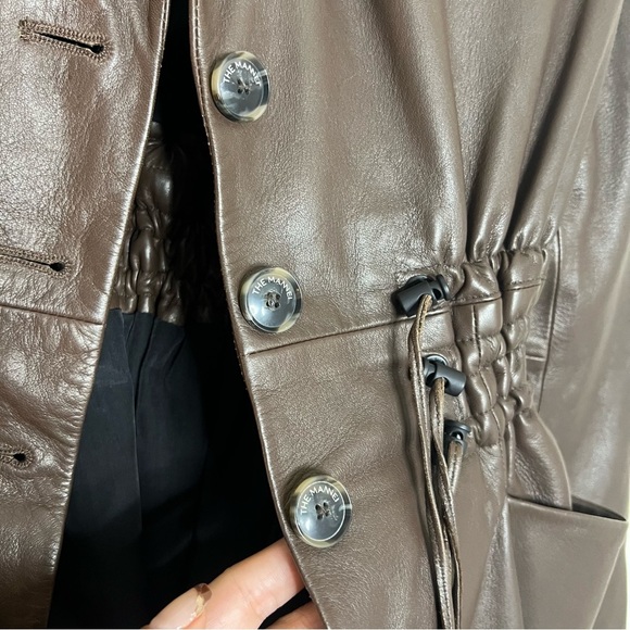 The Mannei Irbid leather blazer in brown size 38 (US 6) - Picture 4 of 15